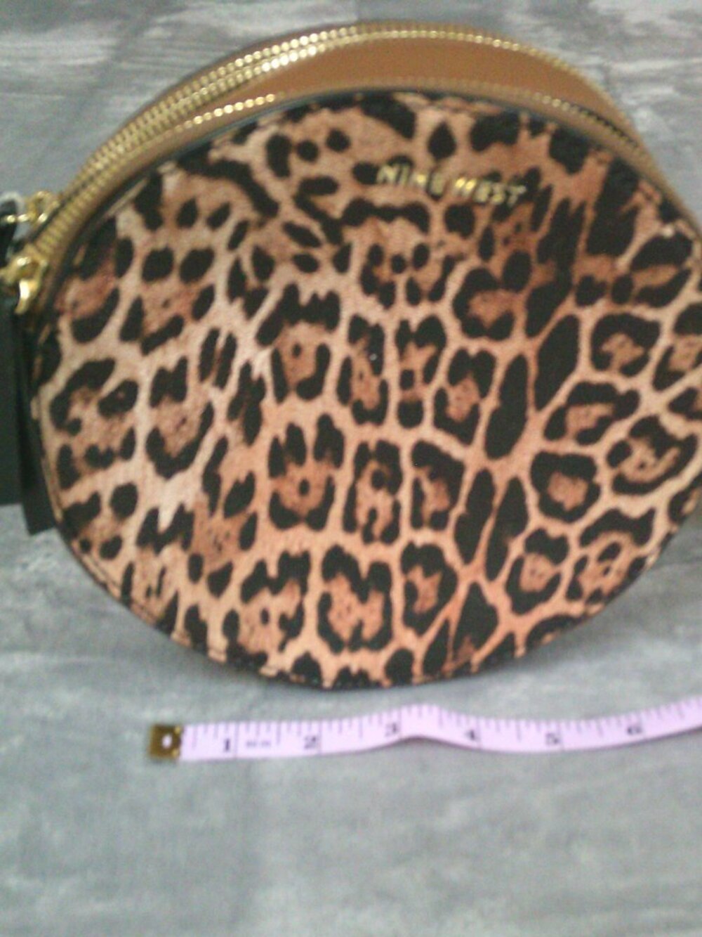 Round Leopard Print Purse